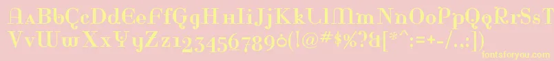 RinaRegular Font – Yellow Fonts on Pink Background