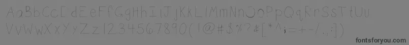 Kbsketch Font – Black Fonts on Gray Background