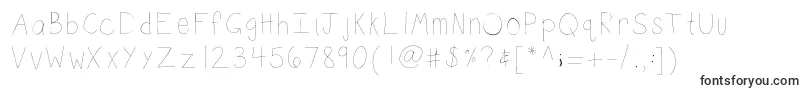 Шрифт Kbsketch – очень узкие шрифты