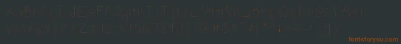 Kbsketch Font – Brown Fonts on Black Background