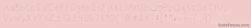 Kbsketch Font – Gray Fonts on Pink Background