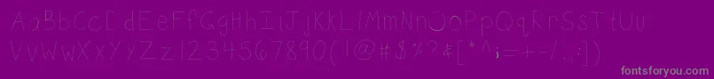 Kbsketch Font – Gray Fonts on Purple Background