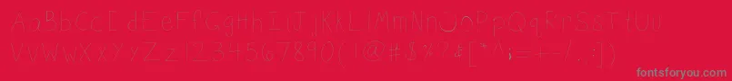 Kbsketch Font – Gray Fonts on Red Background