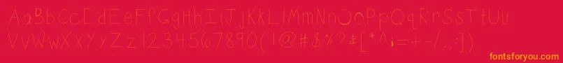 Kbsketch Font – Orange Fonts on Red Background