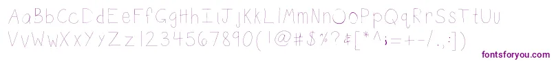 Kbsketch Font – Purple Fonts on White Background