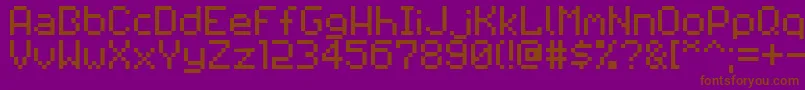 Czcionka Pixilator – brązowe czcionki na fioletowym tle