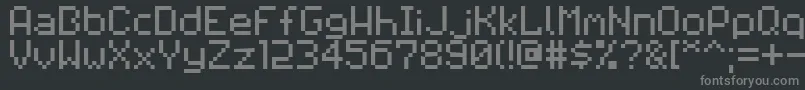 Czcionka Pixilator – szare czcionki na czarnym tle