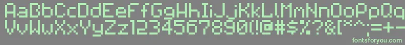 Pixilator-fontti – vihreät fontit harmaalla taustalla