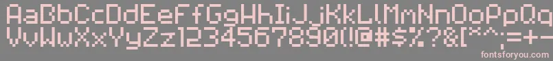 Pixilator Font – Pink Fonts on Gray Background