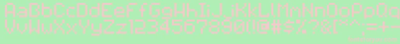 Pixilator Font – Pink Fonts on Green Background