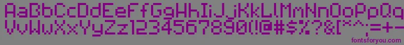 Pixilator Font – Purple Fonts on Gray Background