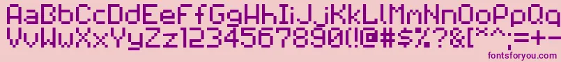 Pixilator Font – Purple Fonts on Pink Background