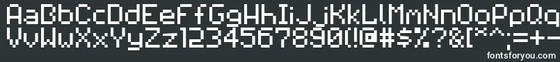 Pixilator Font – White Fonts on Black Background