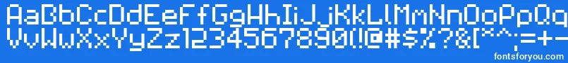fuente Pixilator – Fuentes Blancas Sobre Fondo Azul