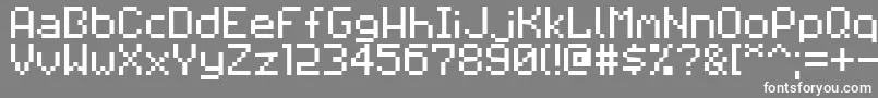 Pixilator Font – White Fonts on Gray Background