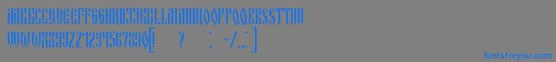 RussianLand Font – Blue Fonts on Gray Background