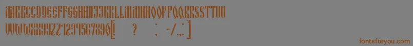 RussianLand Font – Brown Fonts on Gray Background