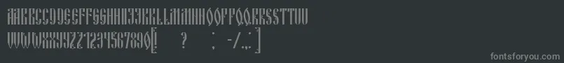 フォントRussianLand – 黒い背景に灰色の文字