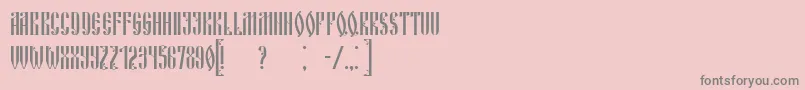 フォントRussianLand – ピンクの背景に灰色の文字