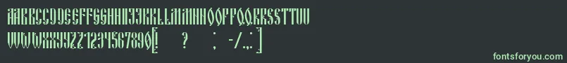 RussianLand Font – Green Fonts on Black Background