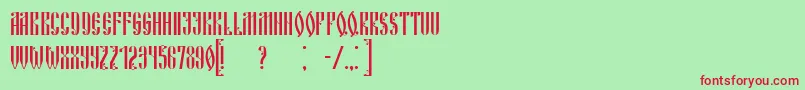 RussianLand Font – Red Fonts on Green Background