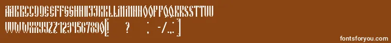 フォントRussianLand – 茶色の背景に白い文字