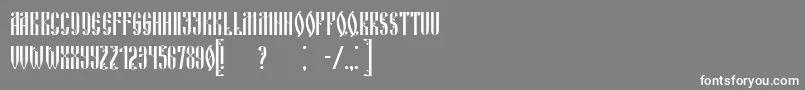 フォントRussianLand – 灰色の背景に白い文字