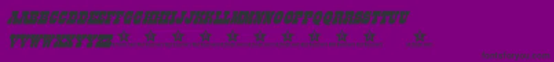 LikePersonal-fontti – mustat fontit violetilla taustalla