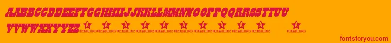 LikePersonal Font – Red Fonts on Orange Background