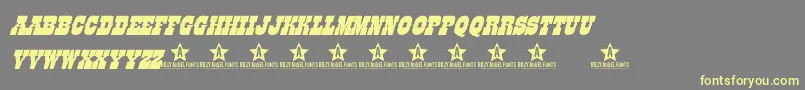 LikePersonal Font – Yellow Fonts on Gray Background