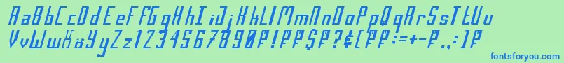 SalinasMotionClerk1 Font – Blue Fonts on Green Background