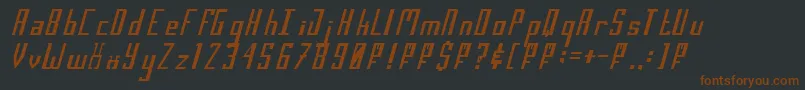 SalinasMotionClerk1-fontti – ruskeat fontit mustalla taustalla