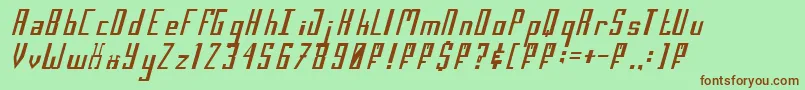 SalinasMotionClerk1 Font – Brown Fonts on Green Background