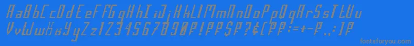 SalinasMotionClerk1 Font – Gray Fonts on Blue Background