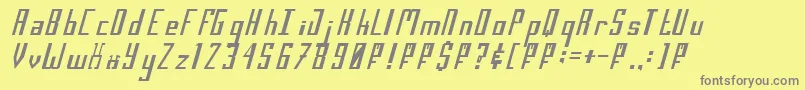 SalinasMotionClerk1 Font – Gray Fonts on Yellow Background