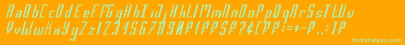 SalinasMotionClerk1 Font – Green Fonts on Orange Background