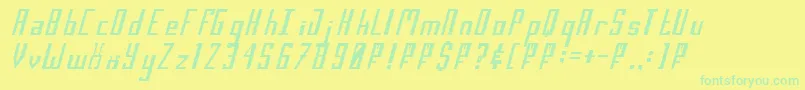 SalinasMotionClerk1 Font – Green Fonts on Yellow Background