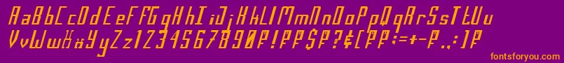 SalinasMotionClerk1 Font – Orange Fonts on Purple Background