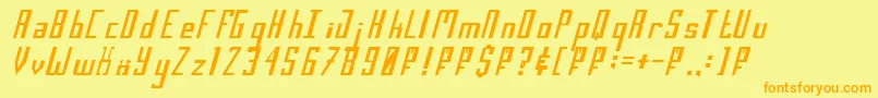 SalinasMotionClerk1 Font – Orange Fonts on Yellow Background