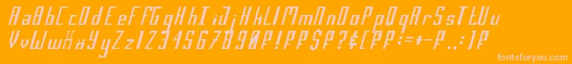 SalinasMotionClerk1 Font – Pink Fonts on Orange Background