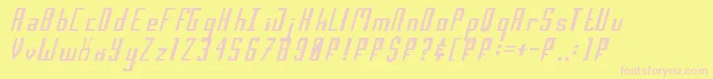 SalinasMotionClerk1 Font – Pink Fonts on Yellow Background