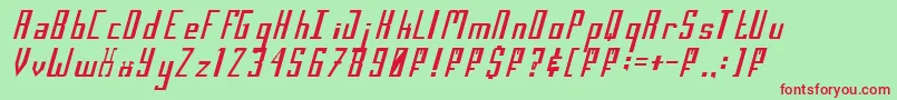 SalinasMotionClerk1 Font – Red Fonts on Green Background