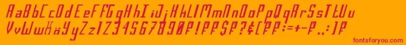 フォントSalinasMotionClerk1 – オレンジの背景に赤い文字