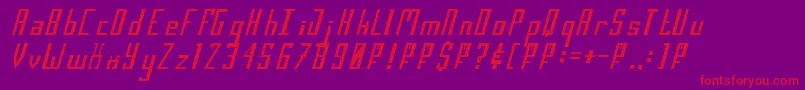 SalinasMotionClerk1 Font – Red Fonts on Purple Background