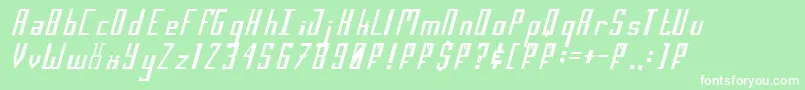 SalinasMotionClerk1 Font – White Fonts on Green Background