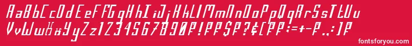 SalinasMotionClerk1 Font – White Fonts on Red Background