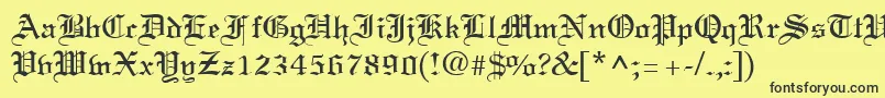 TerrangRegular Font – Black Fonts on Yellow Background