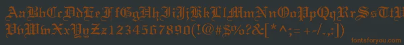 Шрифт TerrangRegular – коричневые шрифты на чёрном фоне