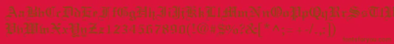 TerrangRegular Font – Brown Fonts on Red Background