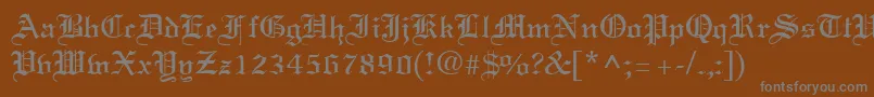 Police TerrangRegular – polices grises sur fond brun
